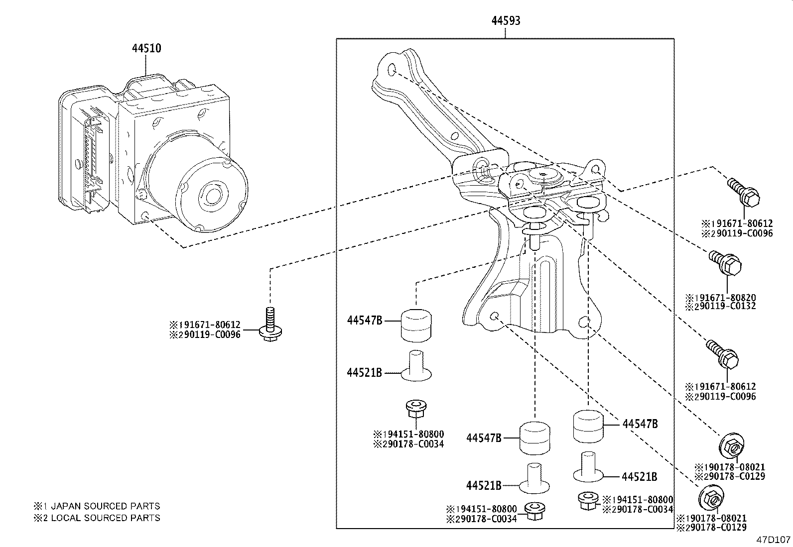 47321-02770 TUBE, REAR BRAKE, NO.1 product image
