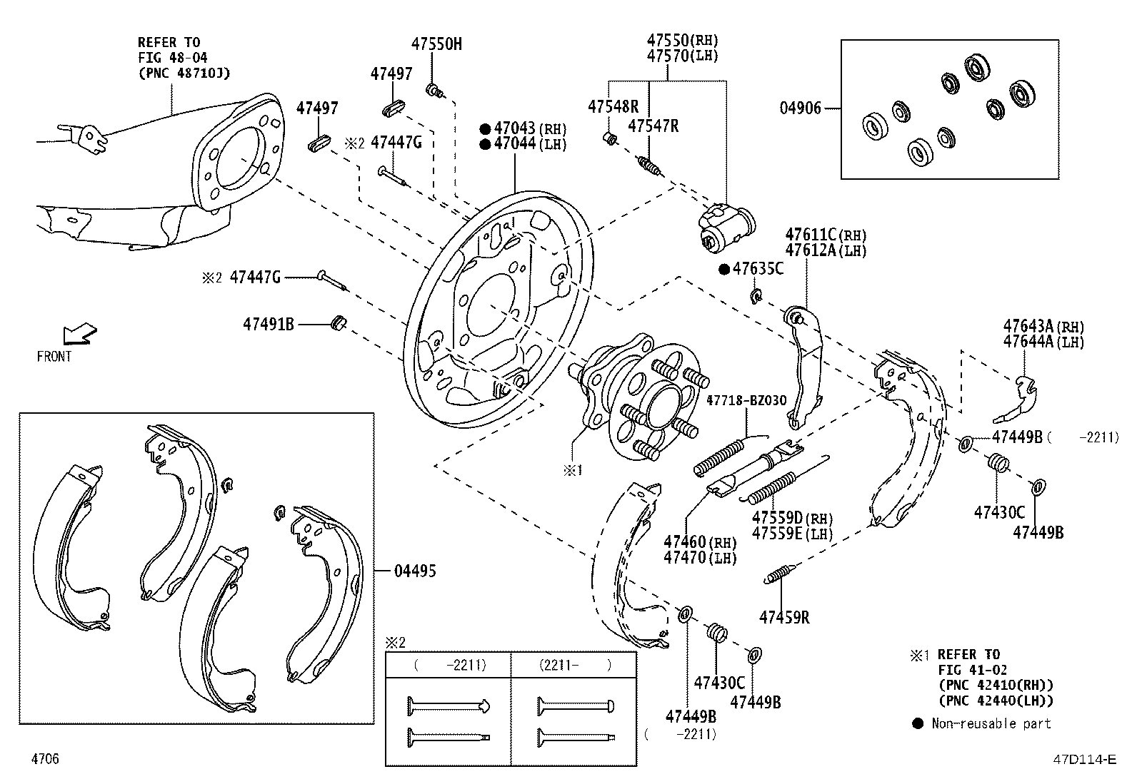 Toyota 04906-BZ120 CUP KIT, REAR WHEEL CYLINDER