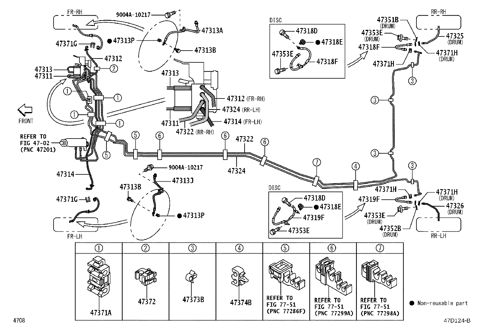 47330-BZ060 HOSE, FLEXIBLE(FOR REAR RH) product image