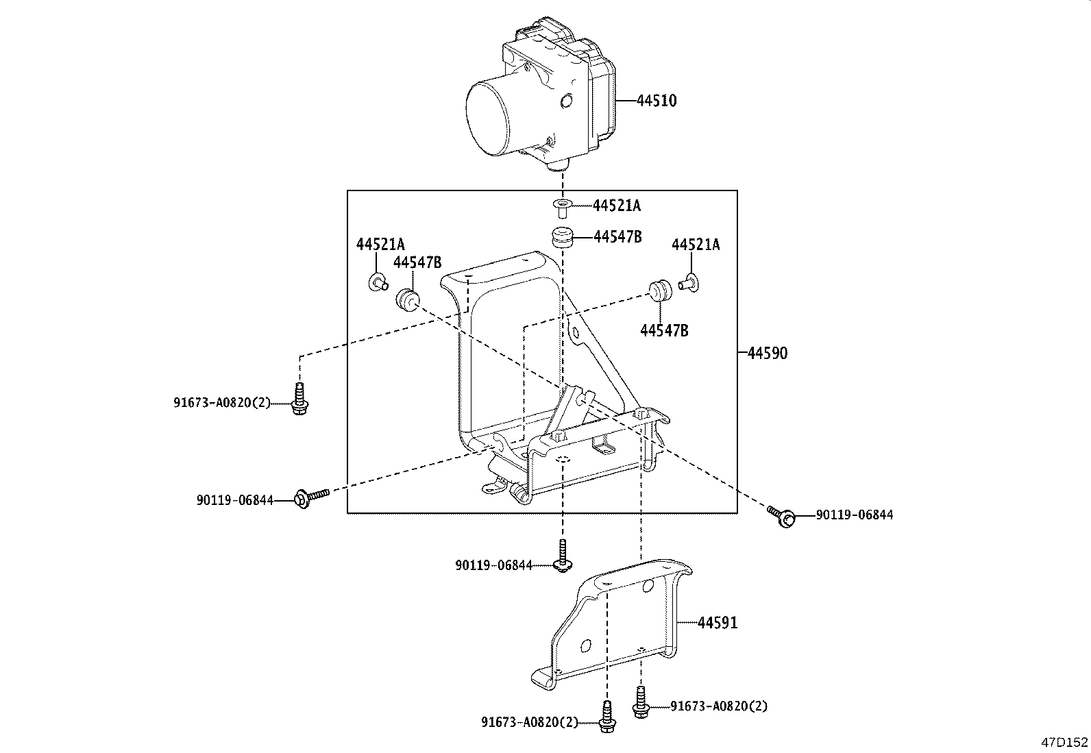 47327-0S020 TUBE, REAR BRAKE, NO.7 product image
