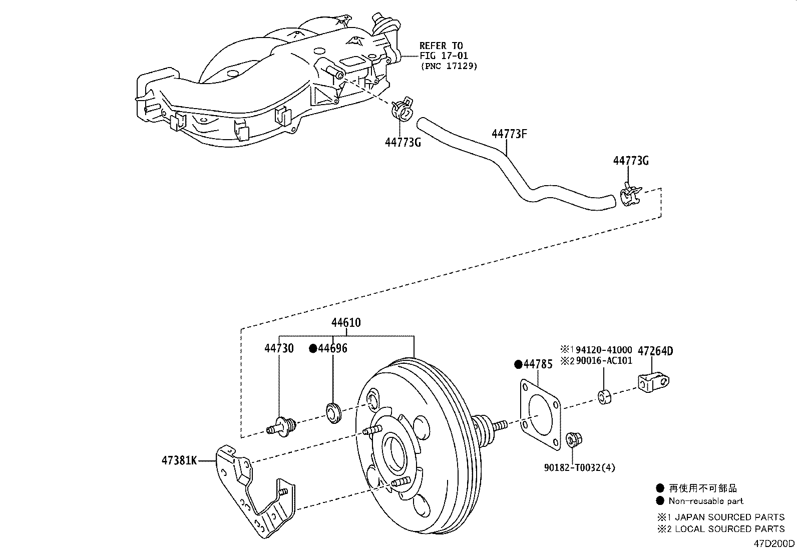Toyota 44610-0K550 BOOSTER ASSY, BRAKE