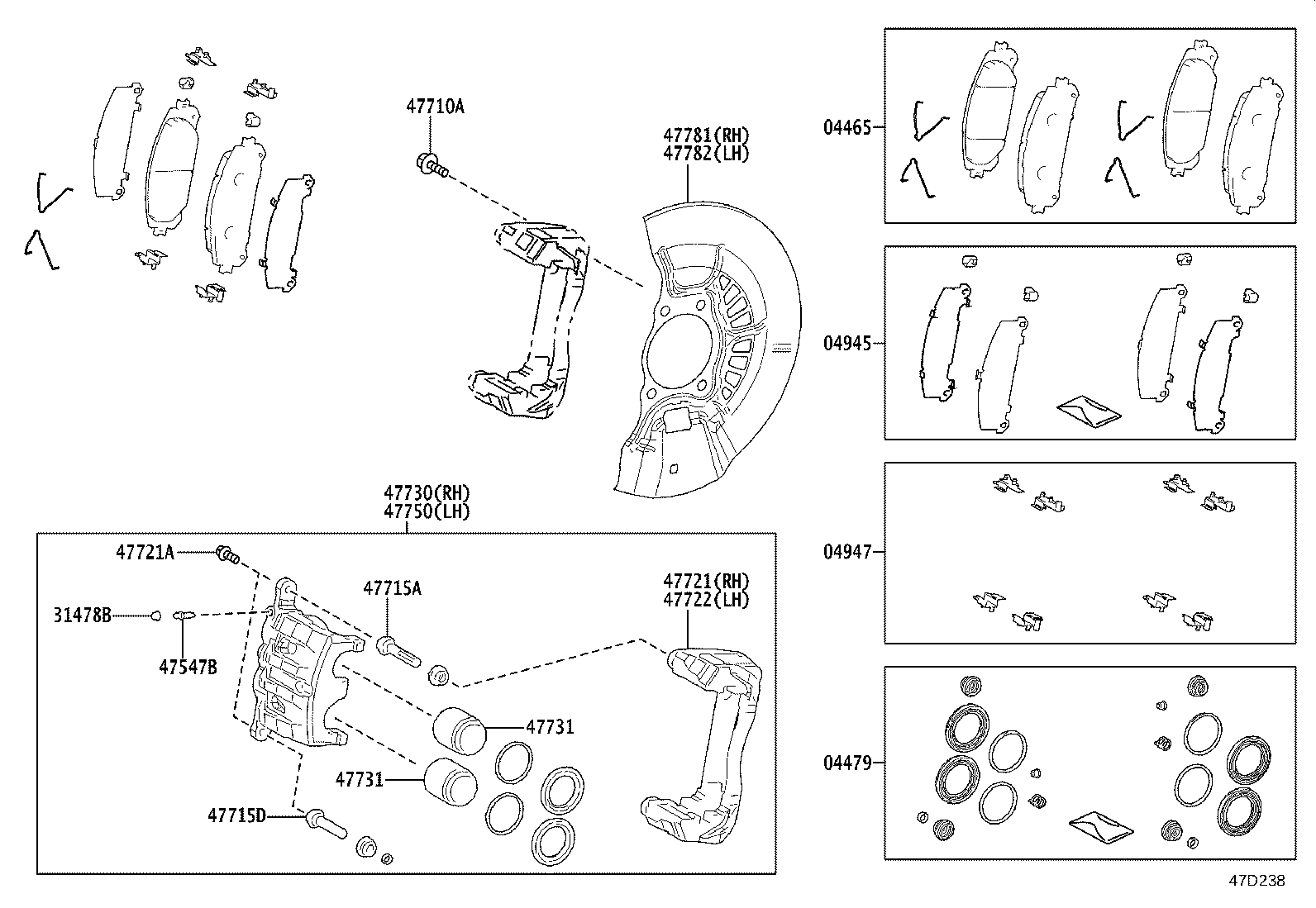 47781-0E080 COVER, DISC BRAKE DUST, FRONT RH product image