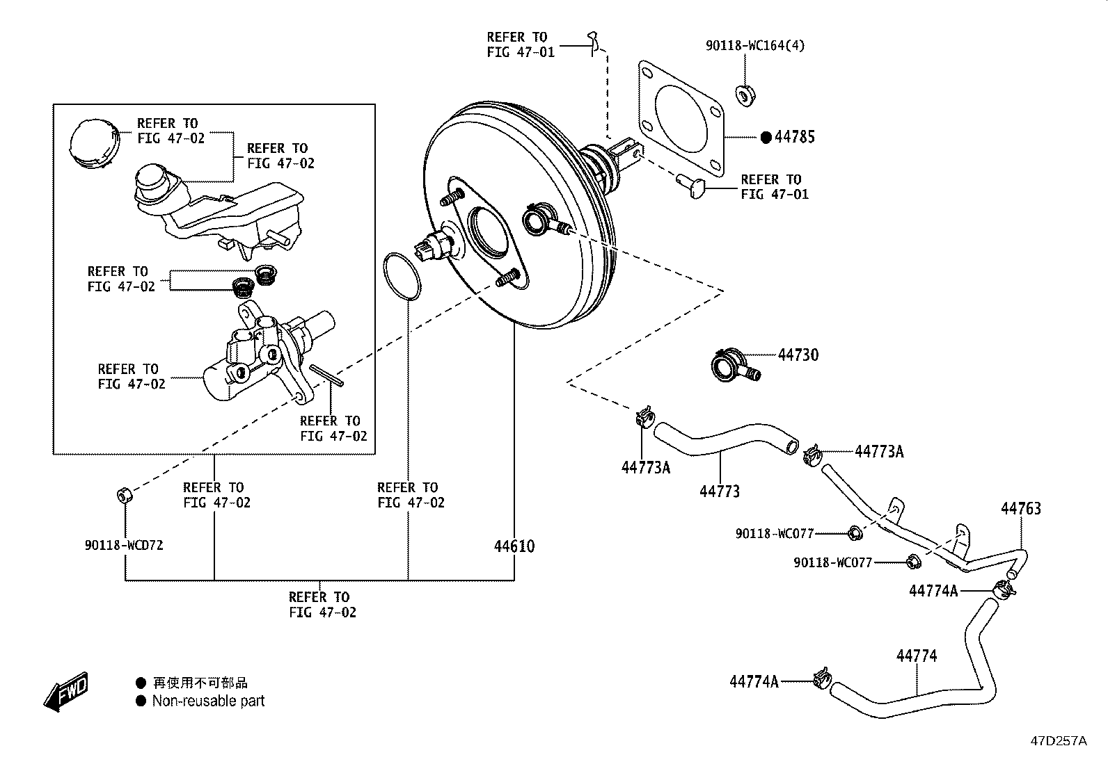 44773-WC004 HOSE, VACUUM, NO.2 product image