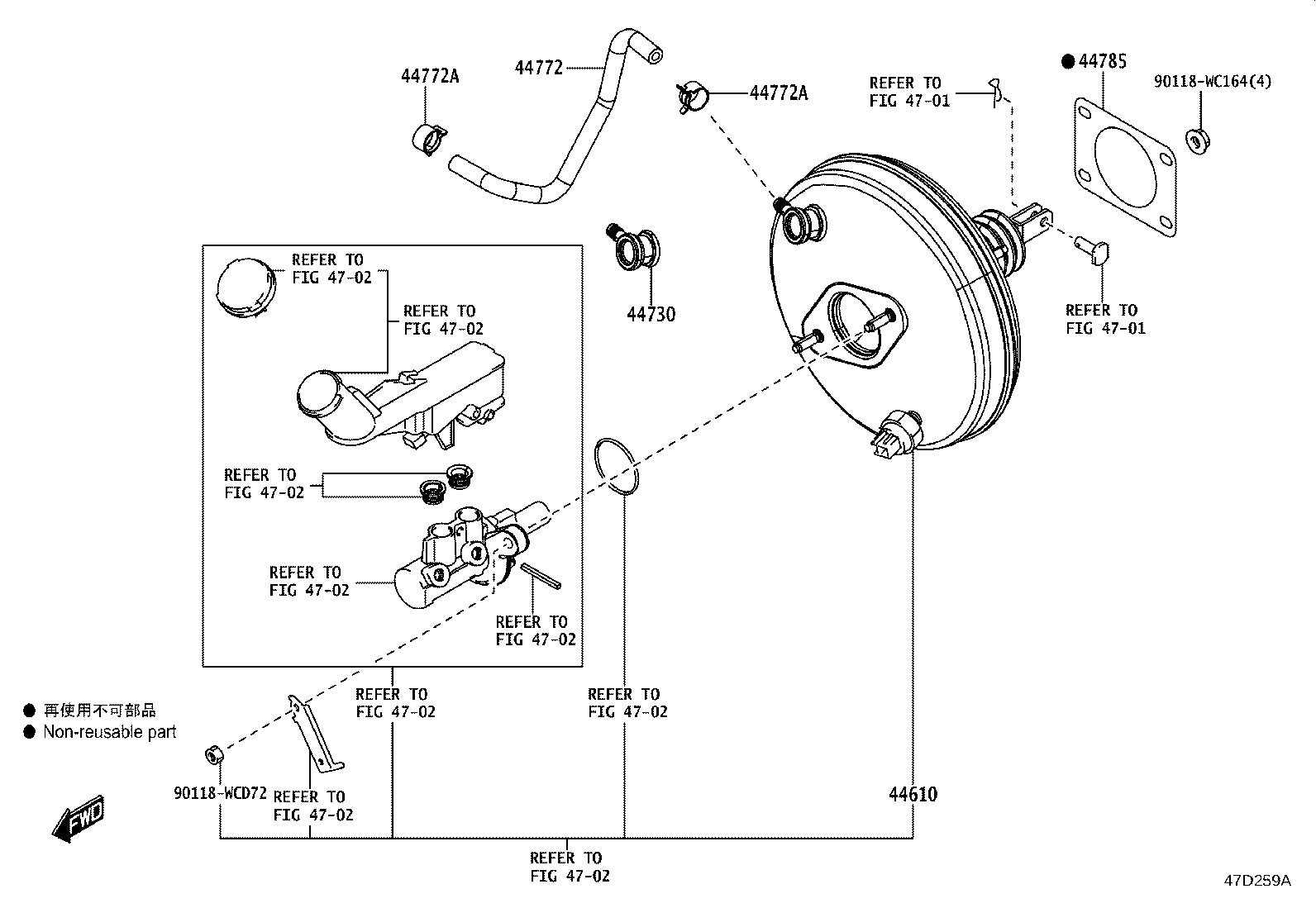 44773-WC004 HOSE, VACUUM, NO.2 product image