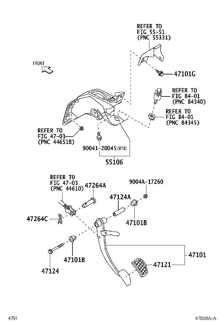 90041-20045 BOLT, BRAKE PEDAL STOP, NO.1 product image
