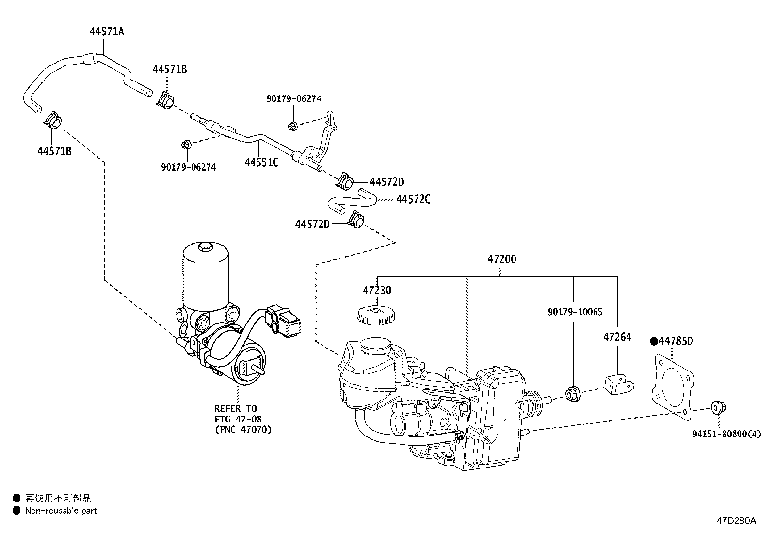 Toyota 47050-76770 CYLINDER ASSY, BRAKE MASTER