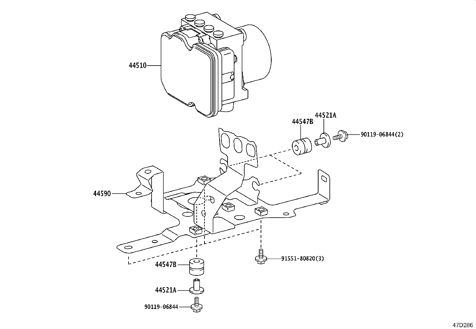 47311-37653 TUBE, FRONT BRAKE, NO.1 product image
