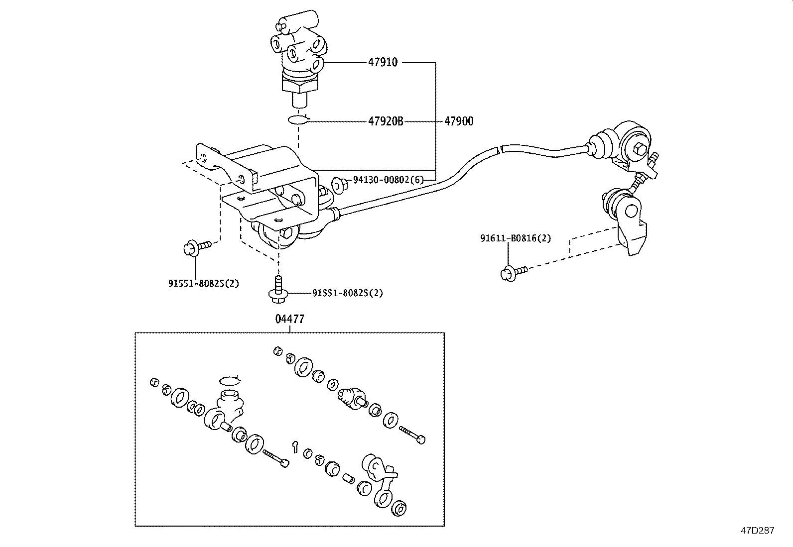 47311-37653 TUBE, FRONT BRAKE, NO.1 product image
