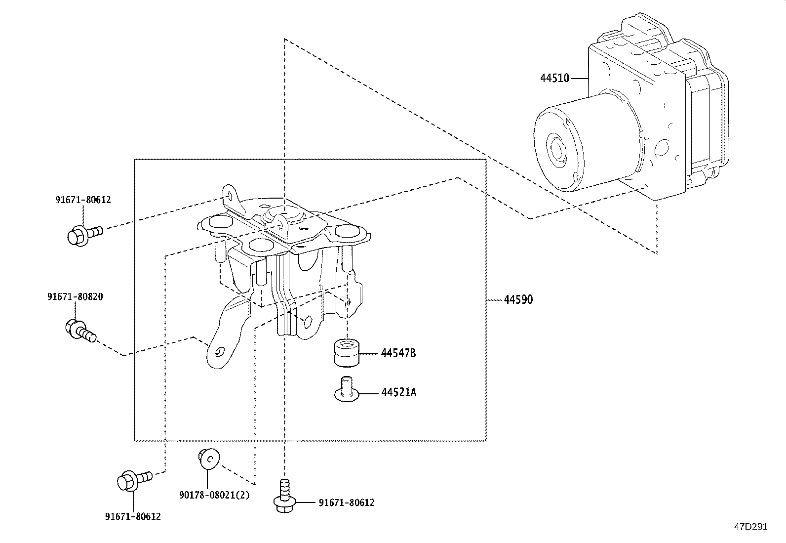 44050-16140 ACTUATOR ASSY, BRAKE product image