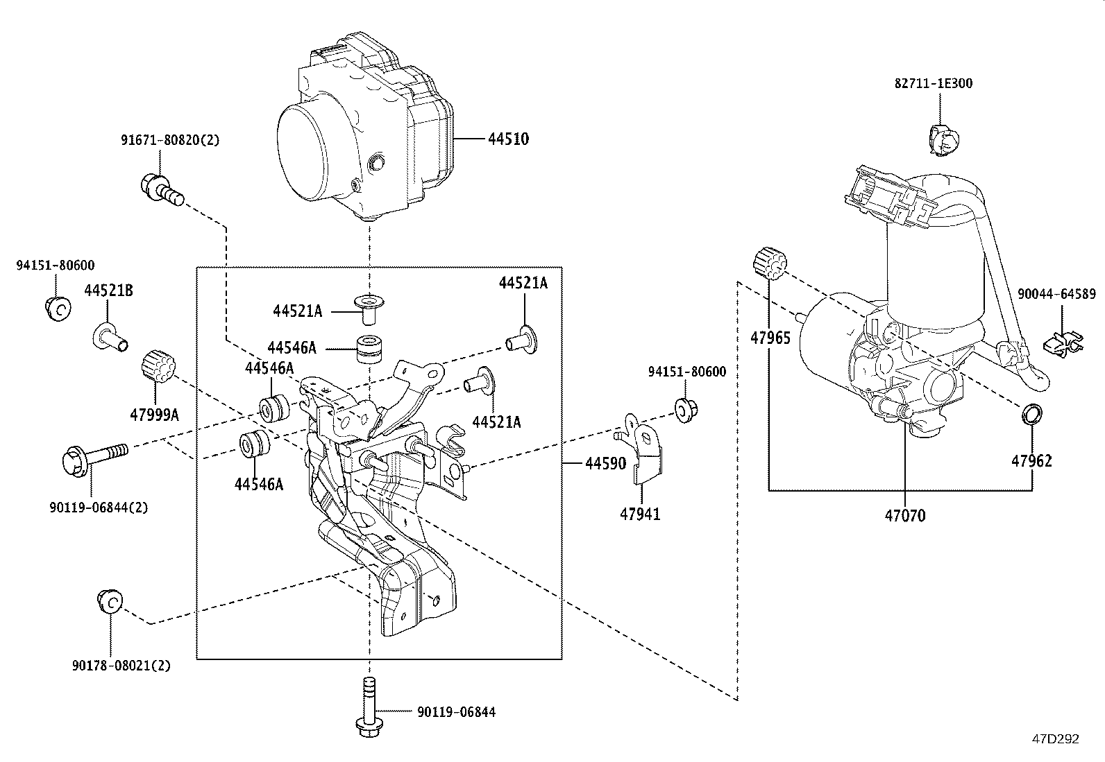 44050-16140 ACTUATOR ASSY, BRAKE product image
