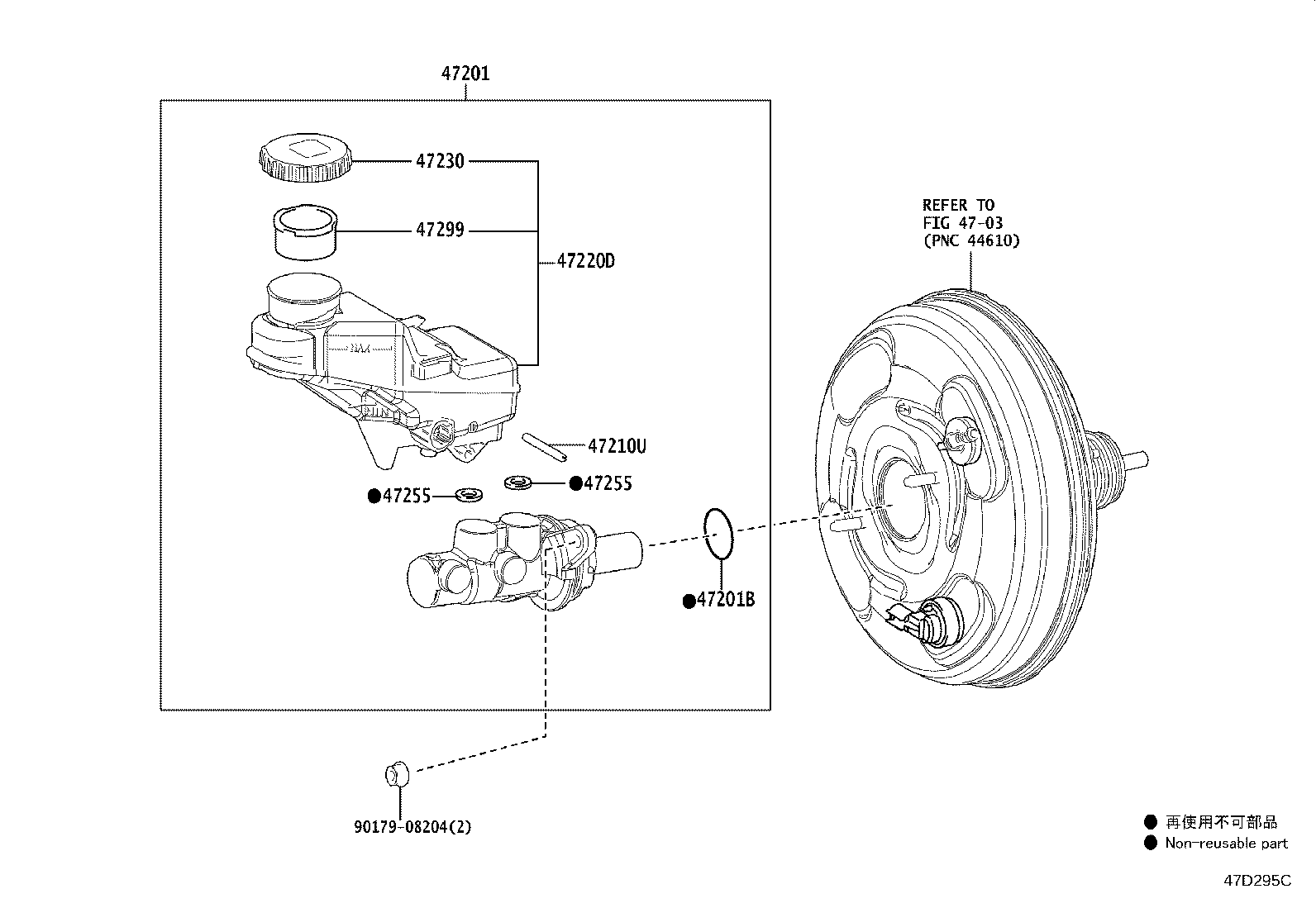 47210-16100 BRAKE BOOSTER ASSY, W/MASTER CYLINDER product image