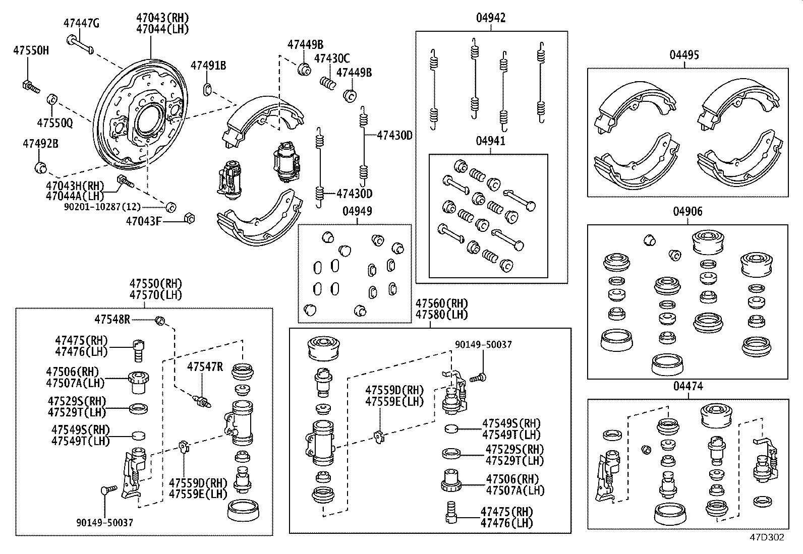 04468-25030 CYLINDER KIT, REAR WHEEL product image