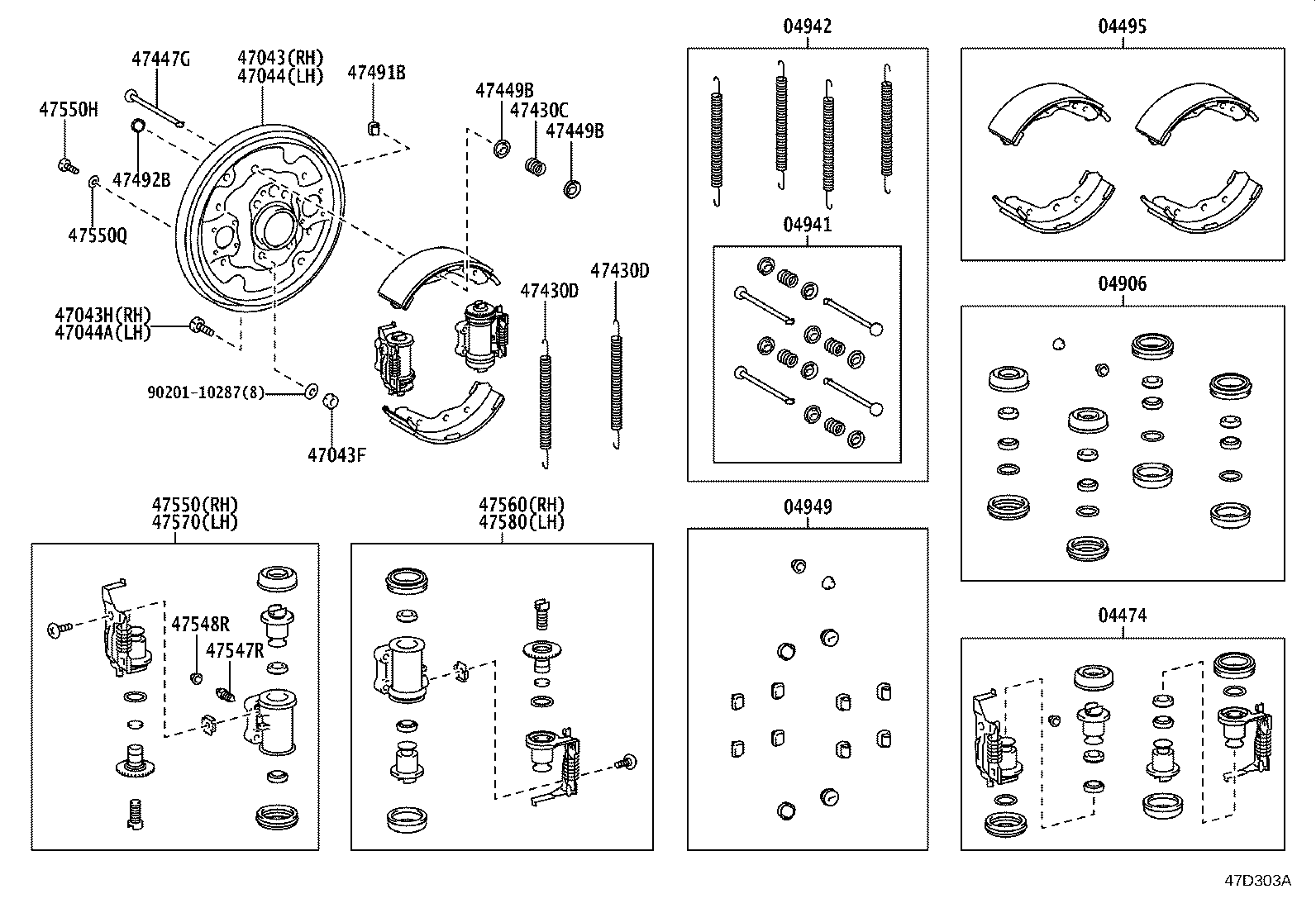 04468-25030 CYLINDER KIT, REAR WHEEL product image