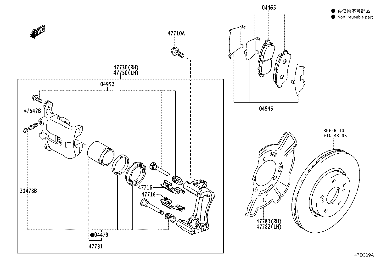 04465-WC018 PAD KIT, DISC BRAKE, FRONT product image