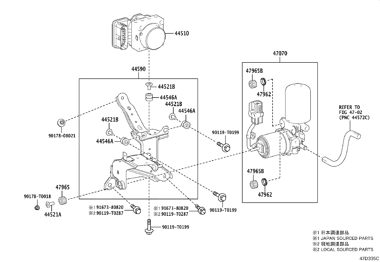 44590-06340 BRACKET ASSY, BRAKE ACTUATOR product image