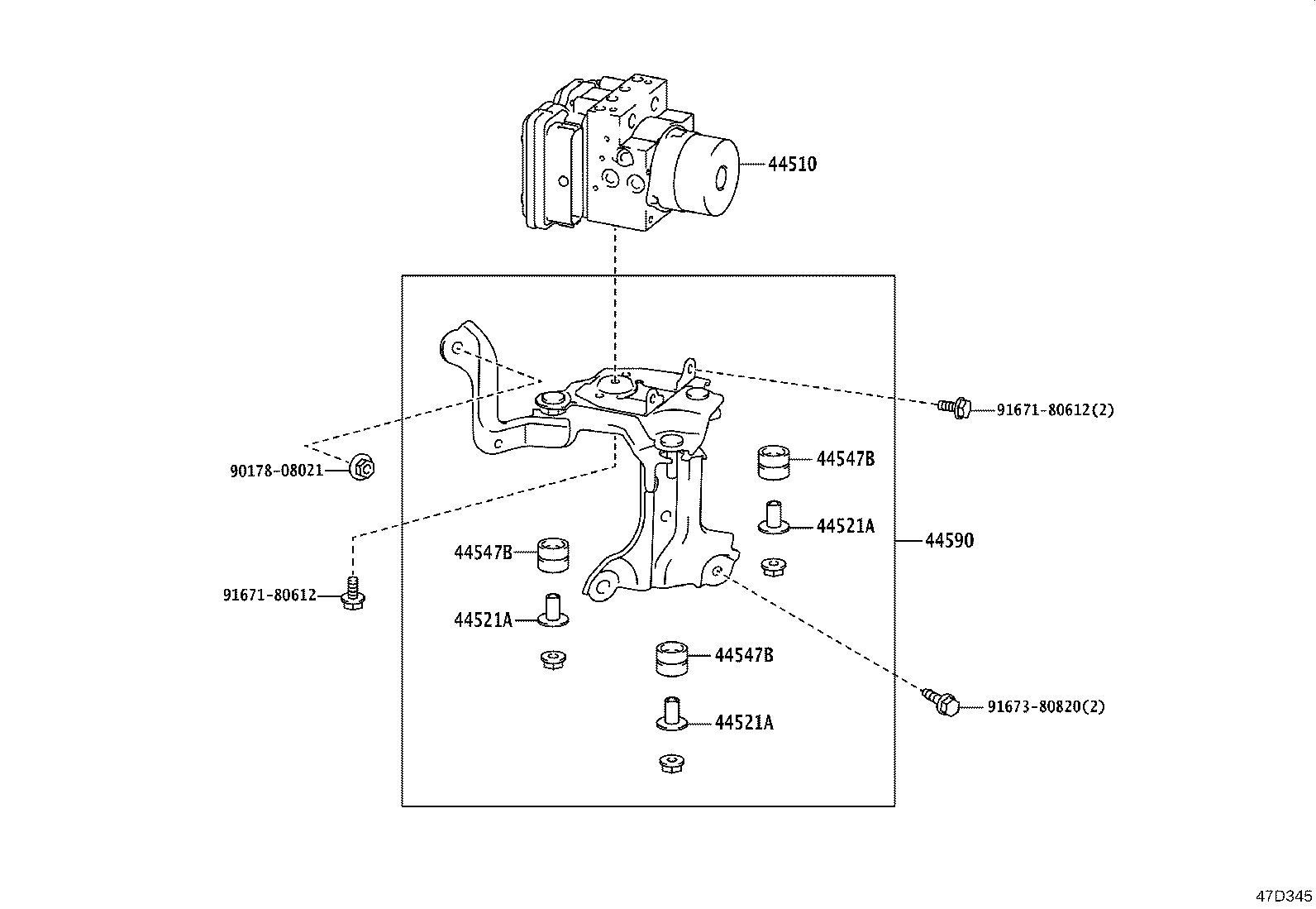 47311-78060 TUBE, FRONT BRAKE, NO.1 product image