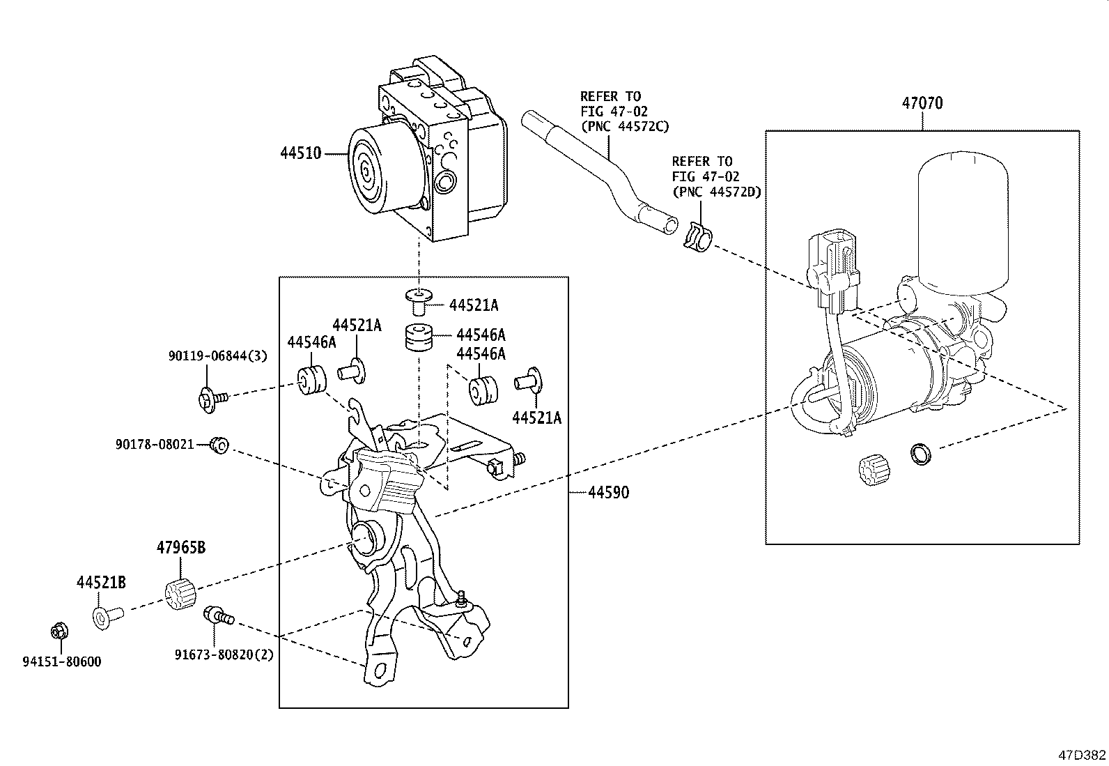 44590-42200 BRACKET ASSY, BRAKE ACTUATOR product image