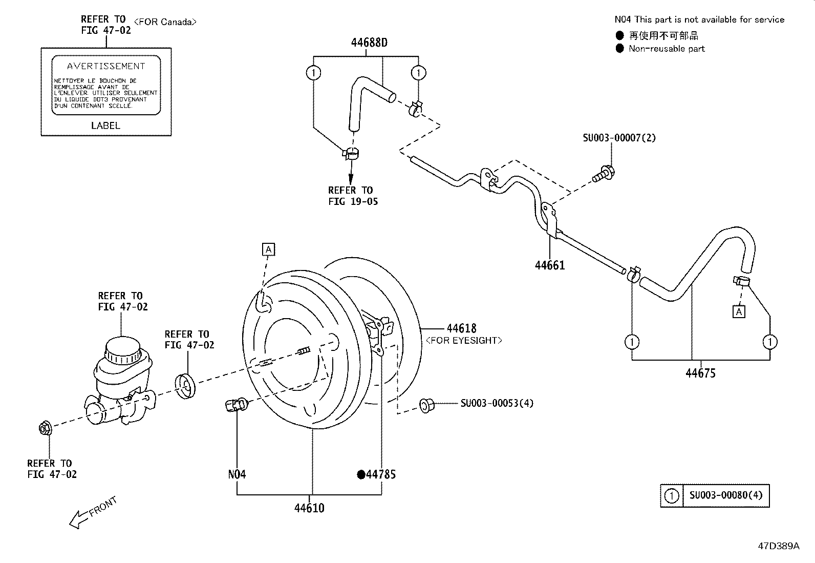 Toyota SU003-09709 BOOSTER ASSY, BRAKE