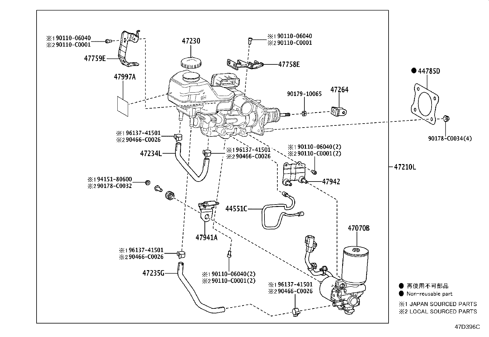 47220-0R100 RESERVOIR ASSY, BRAKE MASTER CYLINDER product image
