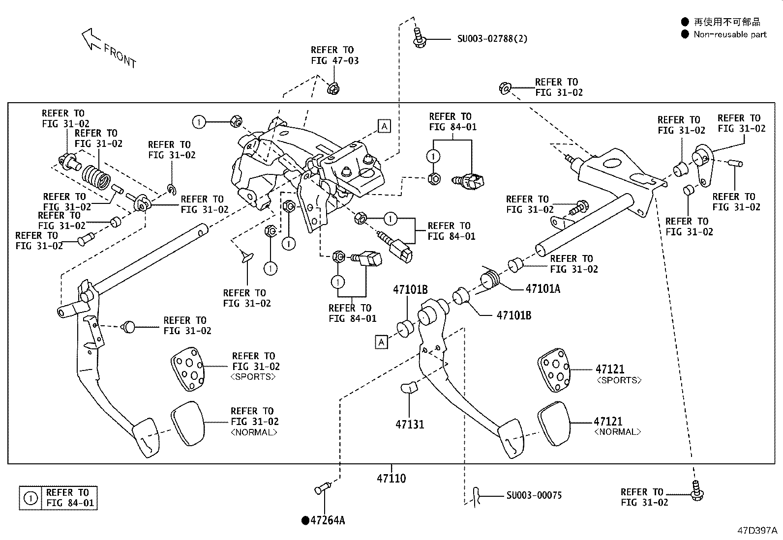 Toyota SU003-09879 SUPPORT ASSY, BRAKE PEDAL