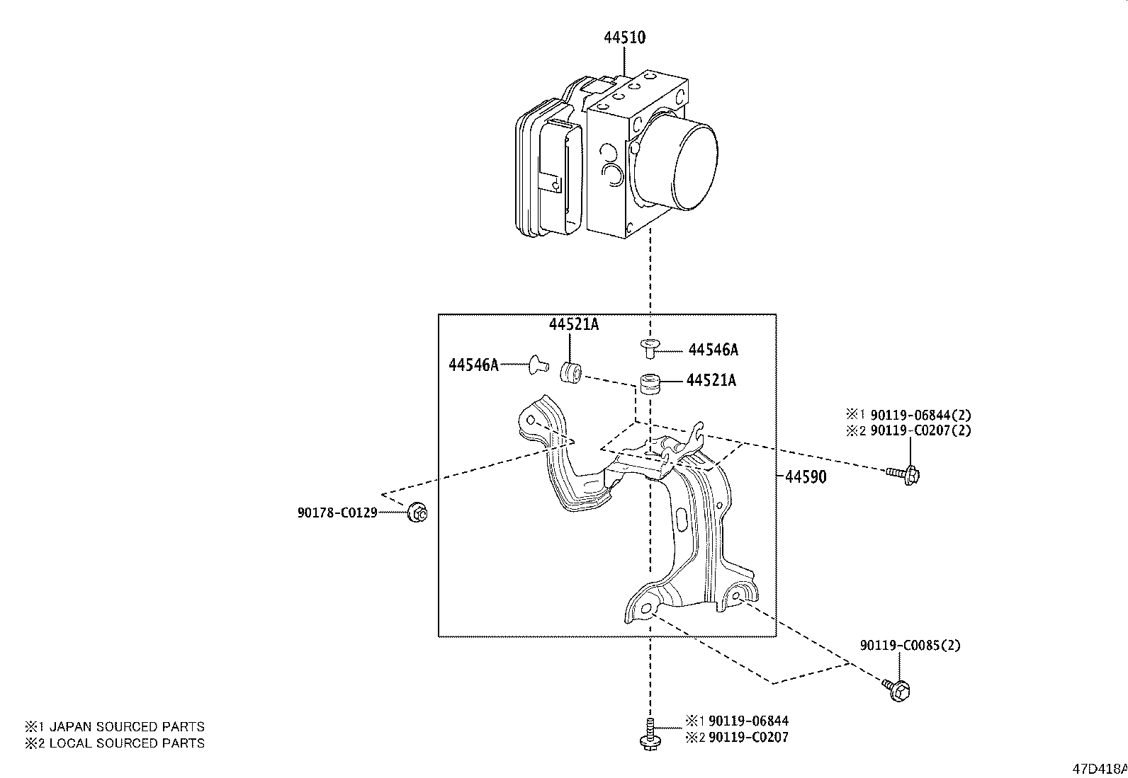 47315-0R080 TUBE, FRONT BRAKE, NO.5 product image