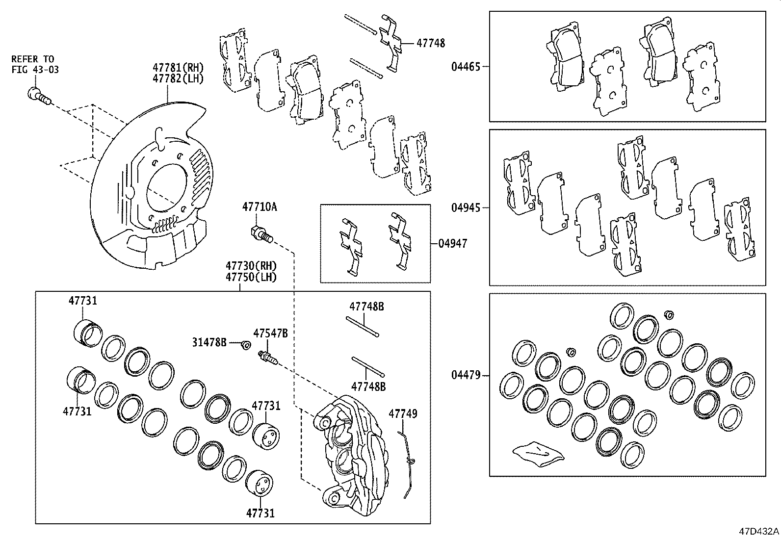 Toyota 04945-02330 SHIM KIT, ANTI SQUEAL, FRONT