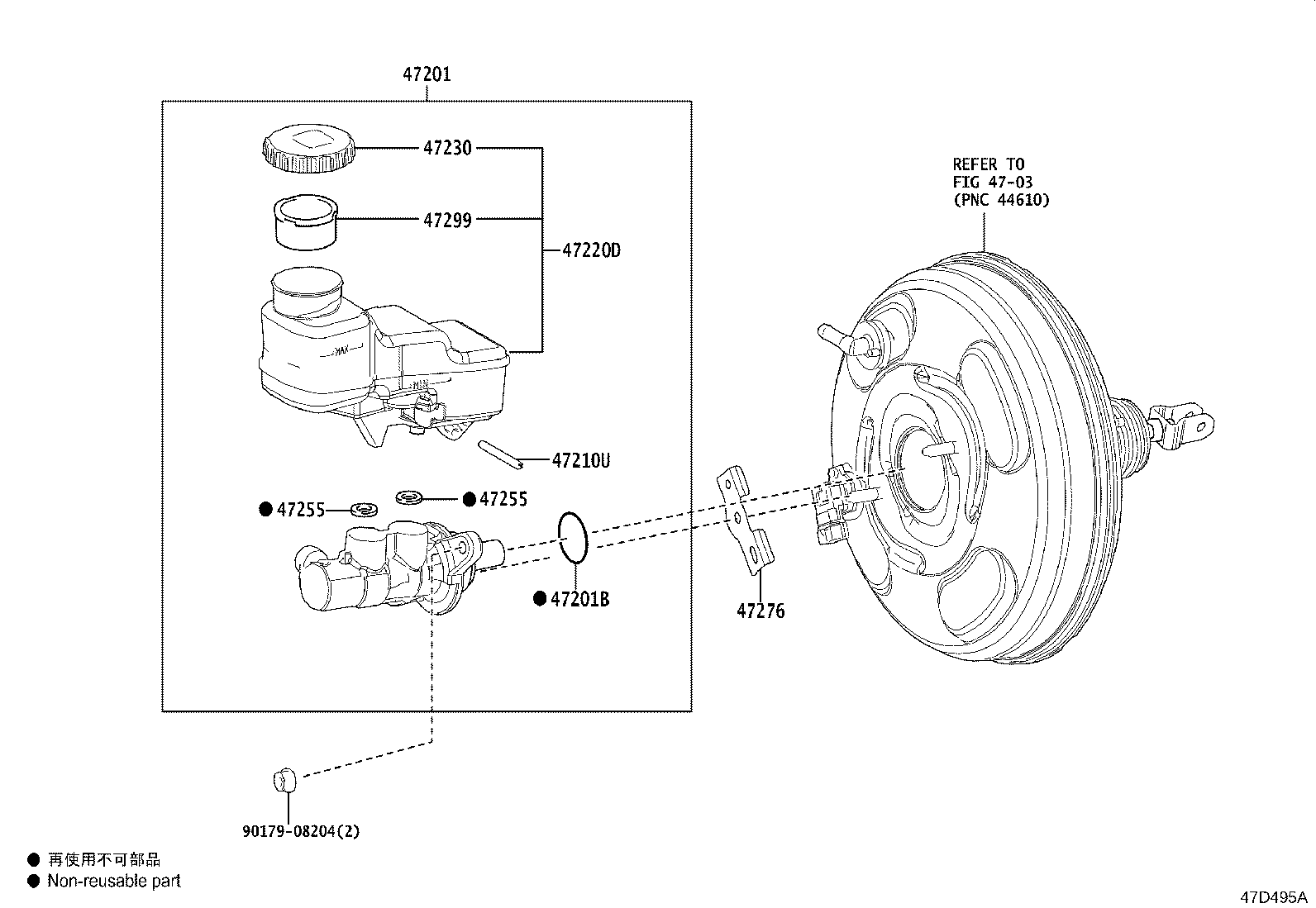 47210-0A030 BRAKE BOOSTER ASSY, W/MASTER CYLINDER product image