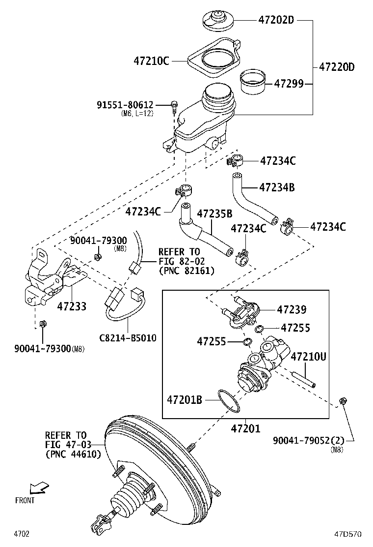 47235-B5040 TUBE, BRAKE MASTER CYRINDER RESERVOIR, NO.2 product image