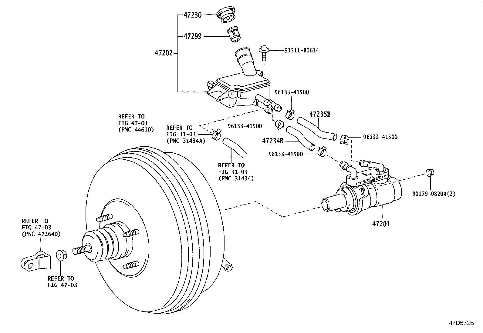 47235-F1010 TUBE, BRAKE MASTER CYRINDER RESERVOIR, NO.2 product image