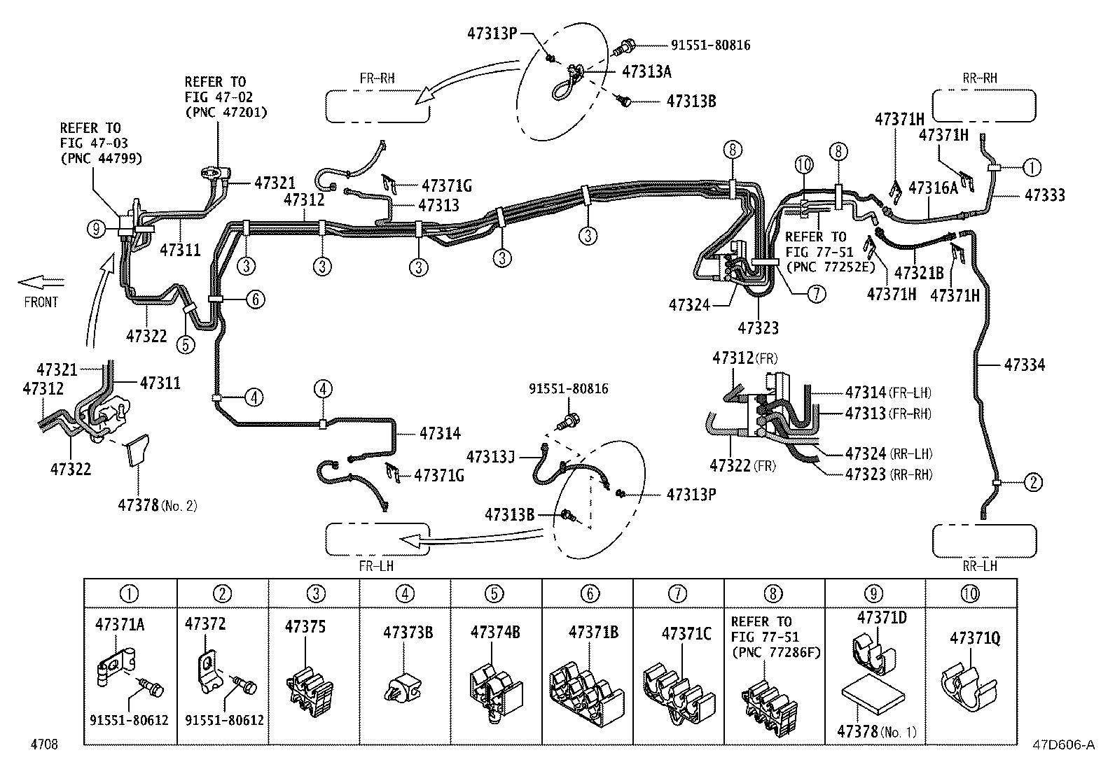 47313-B5140 TUBE, FRONT BRAKE, NO.3 product image