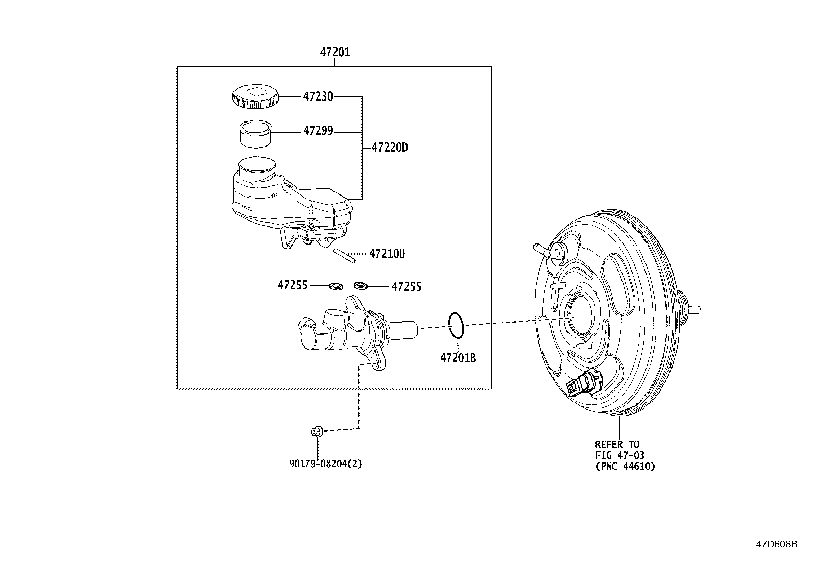 47220-0R130 RESERVOIR ASSY, BRAKE MASTER CYLINDER product image