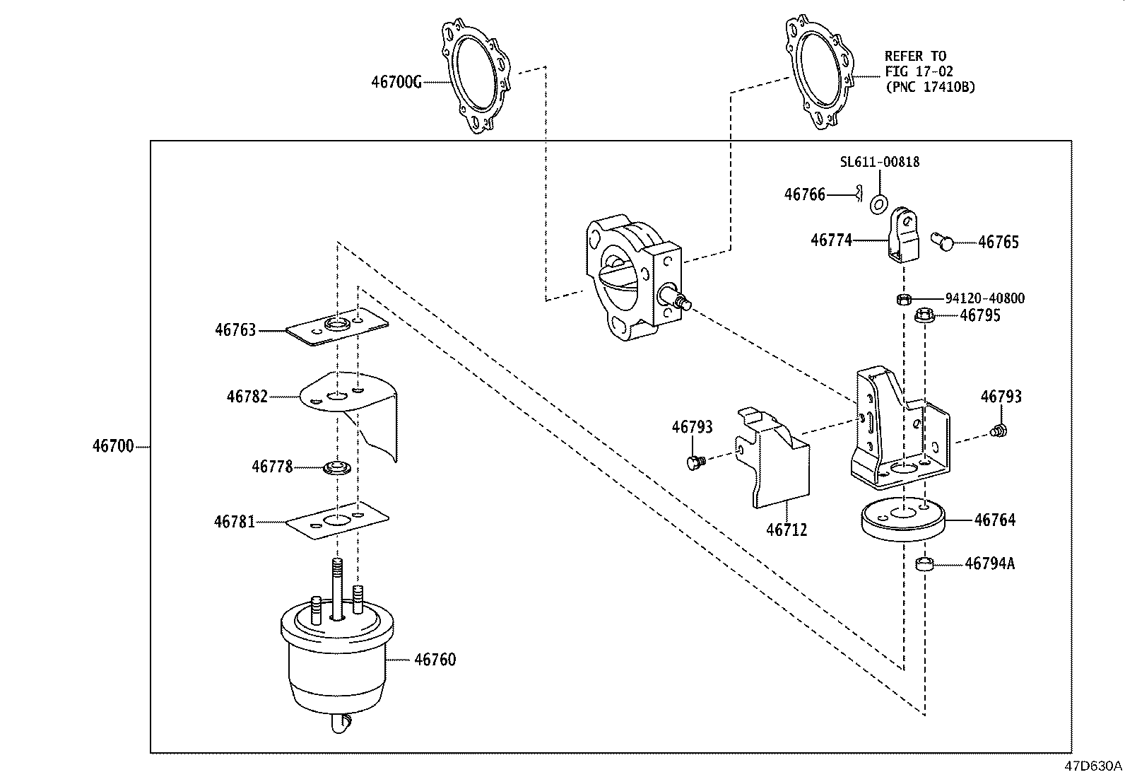 46713-F1010 BRACKET, EXHAUST VALVE product image