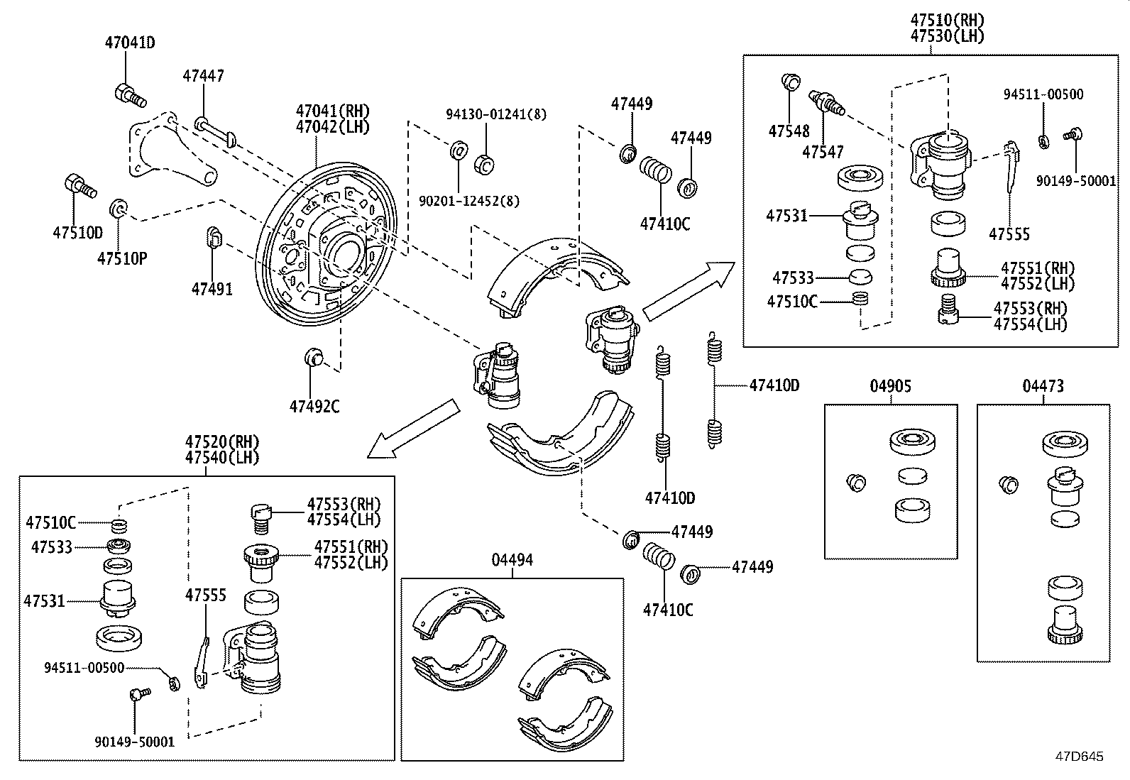 04494-25070 SHOE KIT, FRONT BRAKE product image