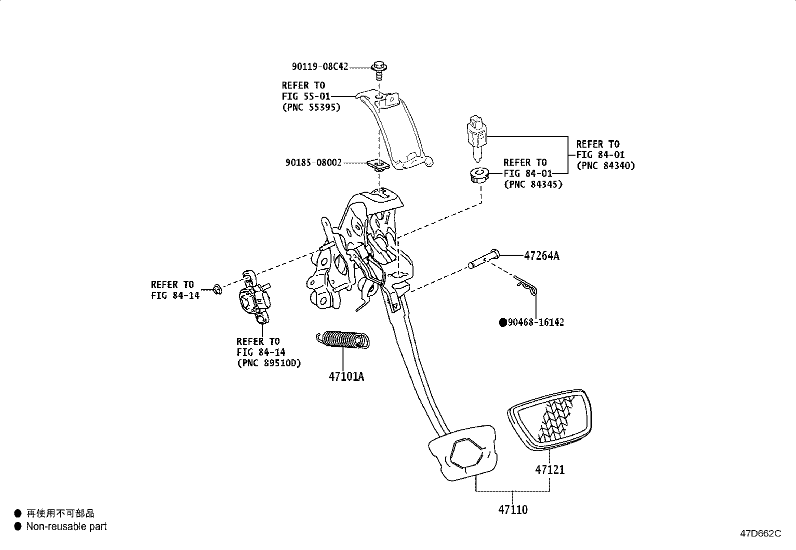 47110-42380 SUPPORT ASSY, BRAKE PEDAL product image