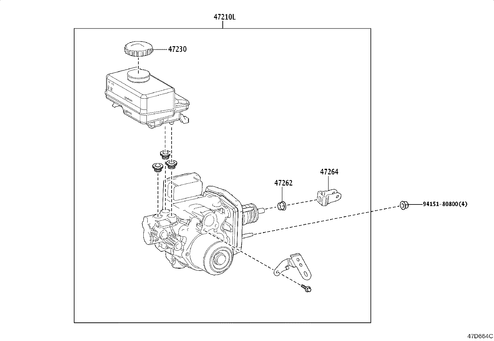 47050-42430 BRAKE BOOSTER ASSY, W/MASTER CYLINDER product image