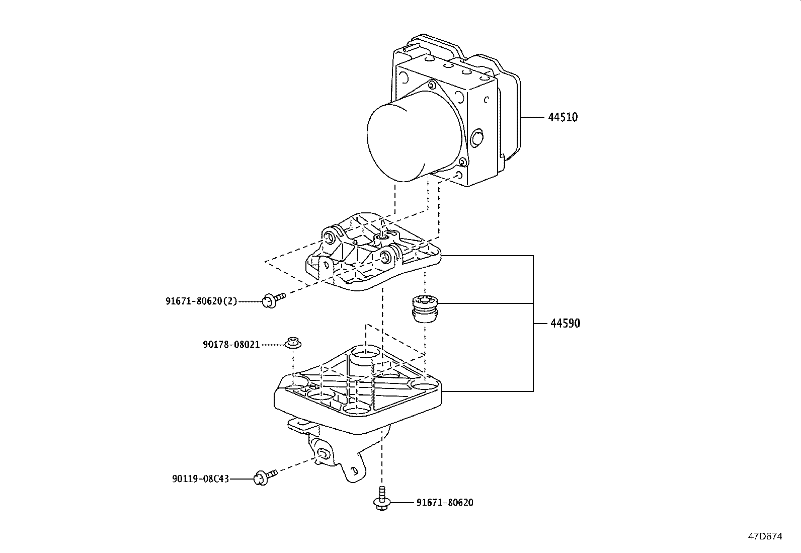 47311-42280 TUBE, FRONT BRAKE, NO.1 product image