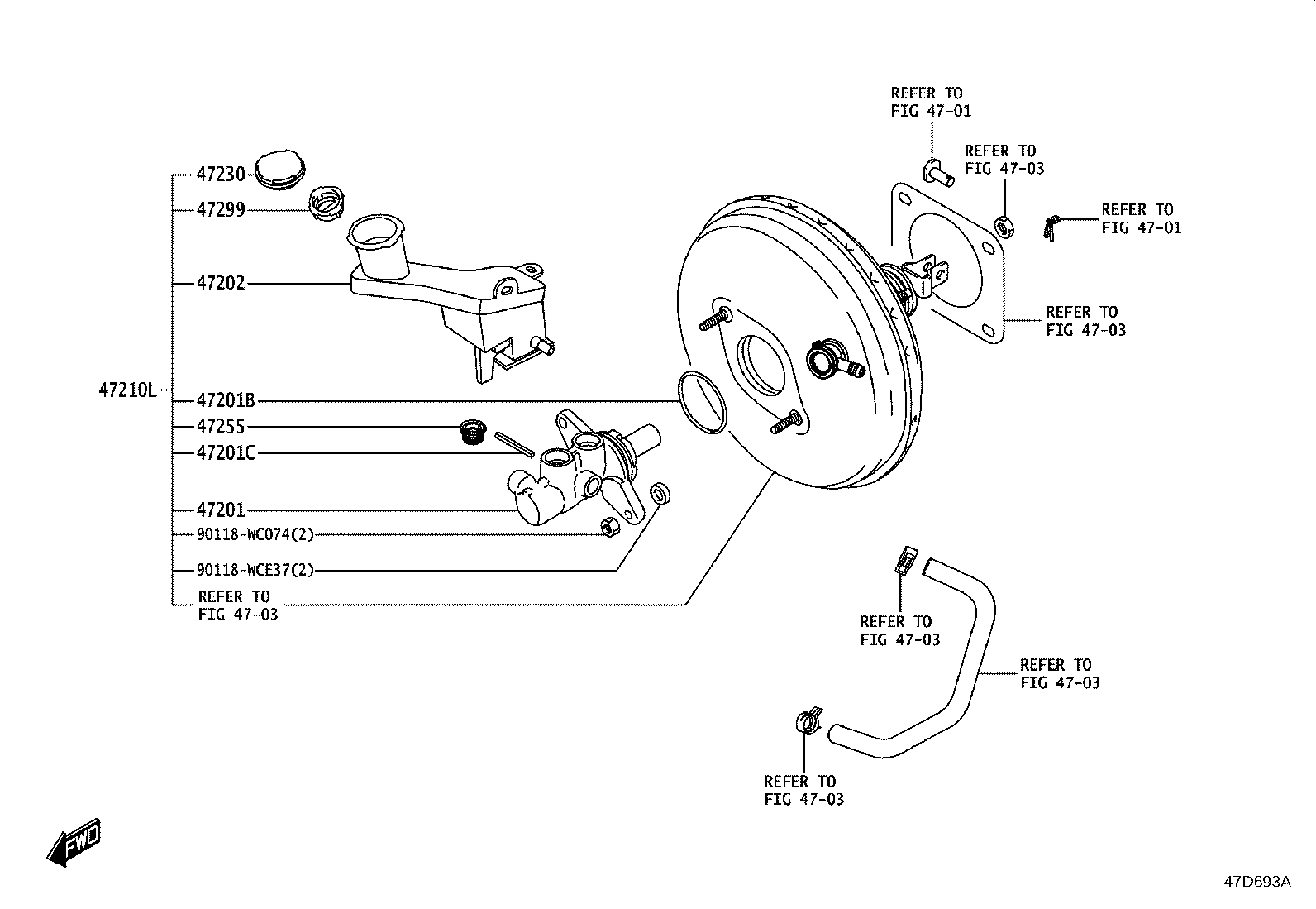 47220-WC013 RESERVOIR SUB-ASSY, BRAKE MASTER CYLINDER product image