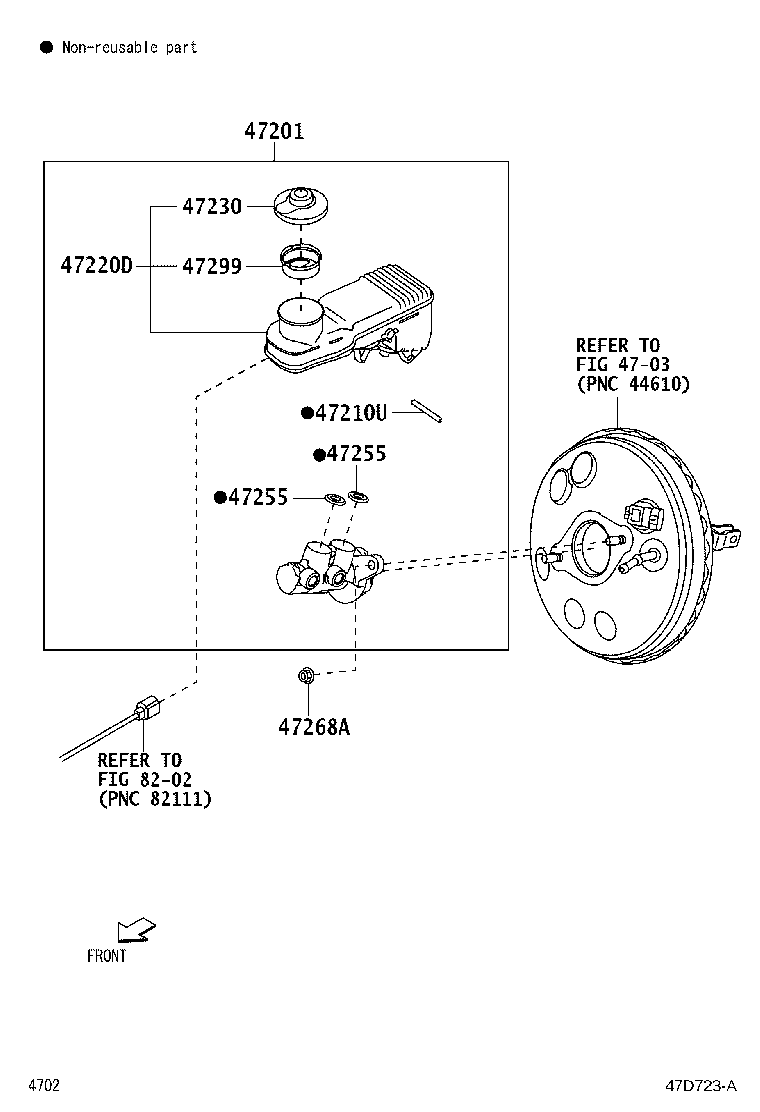 47220-BZ570 RESERVOIR ASSY, BRAKE MASTER CYLINDER product image