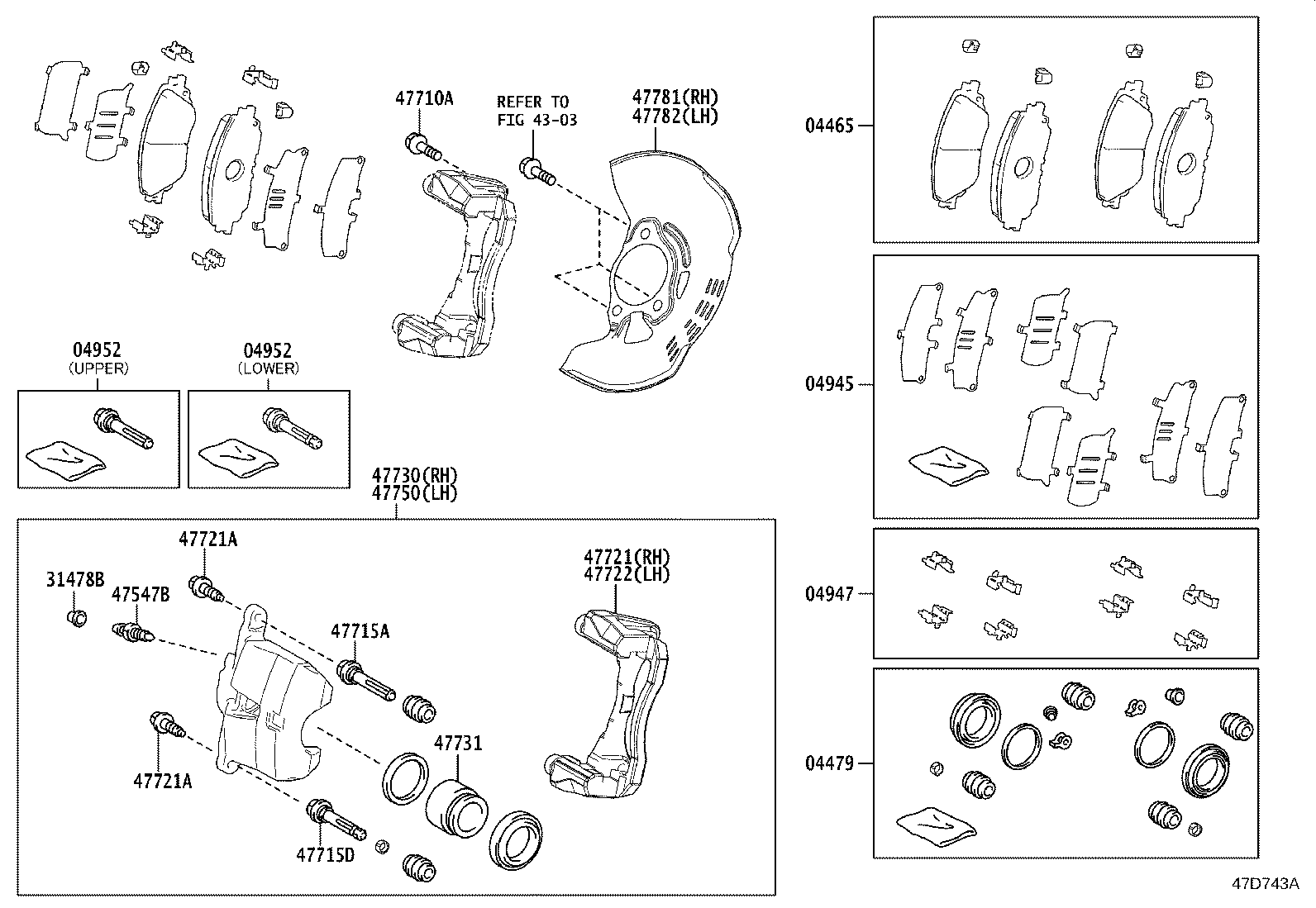 47730-0A010 CYLINDER ASSY, FRONT DISC BRAKE, RH product image