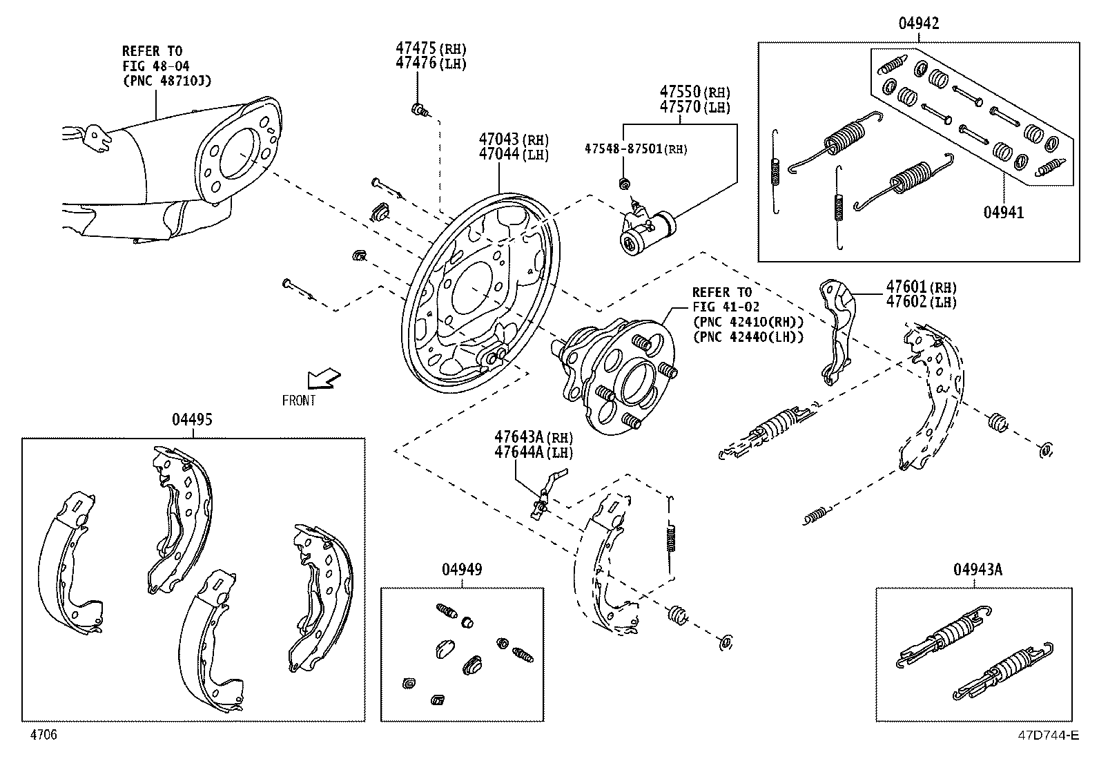 04495-B1320 SHOE KIT, REAR BRAKE product image
