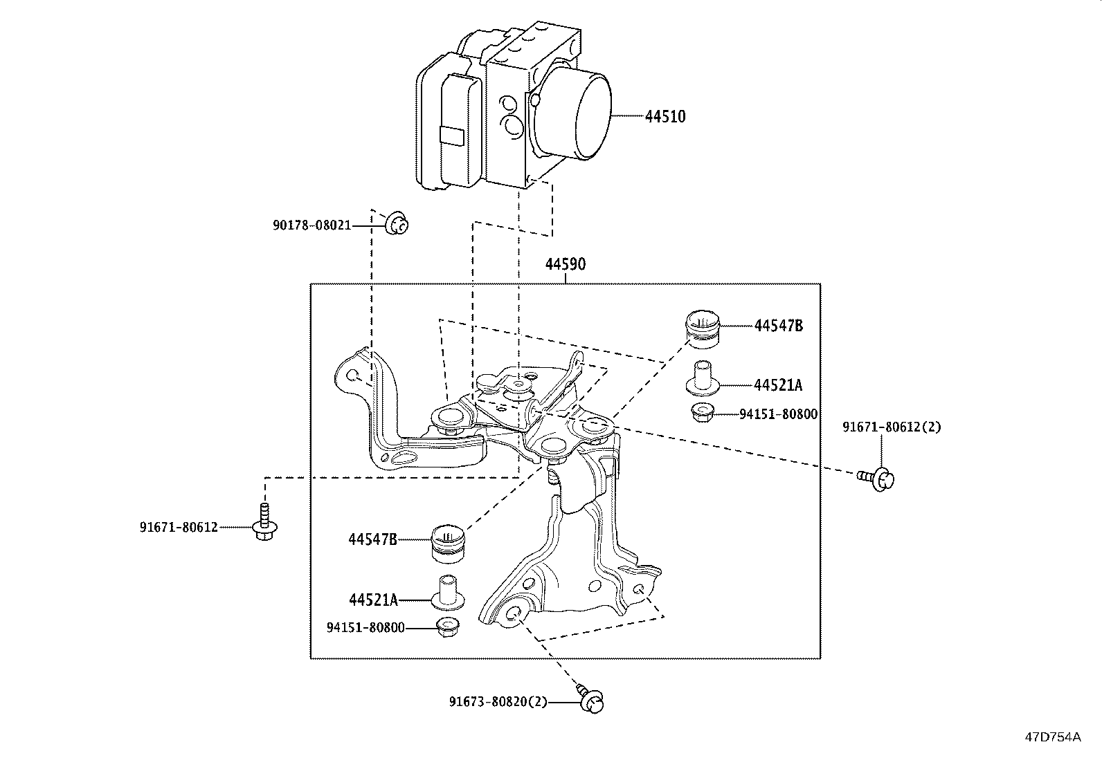 44590-30280 BRACKET ASSY, BRAKE ACTUATOR product image