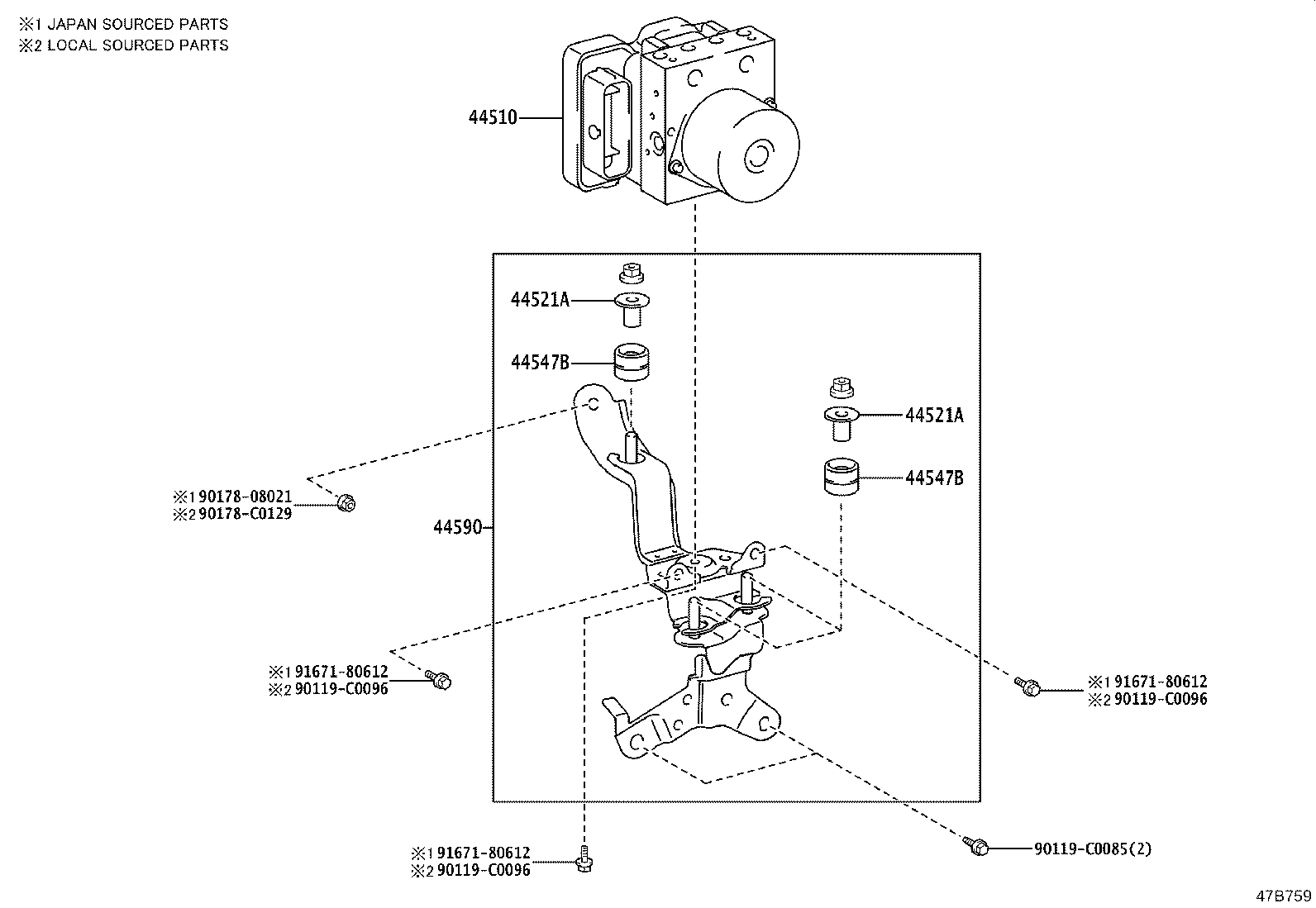 47311-07070 TUBE, FRONT BRAKE, NO.1 product image