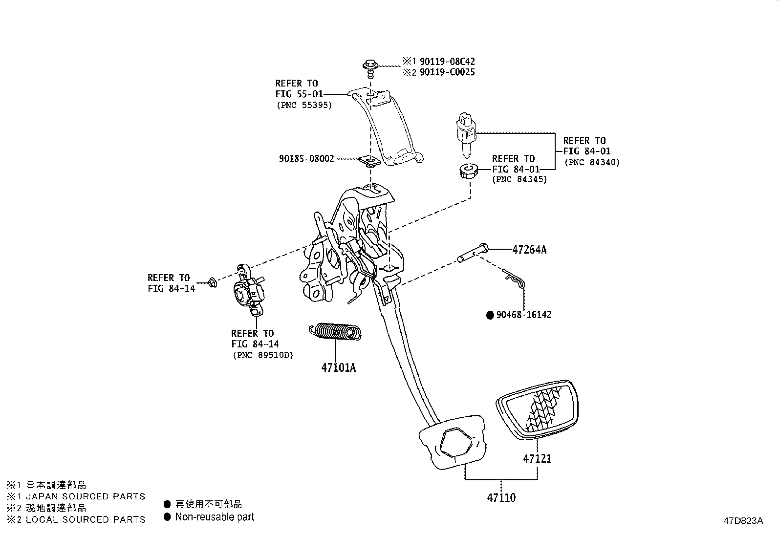 47110-0R191 SUPPORT ASSY, BRAKE PEDAL product image