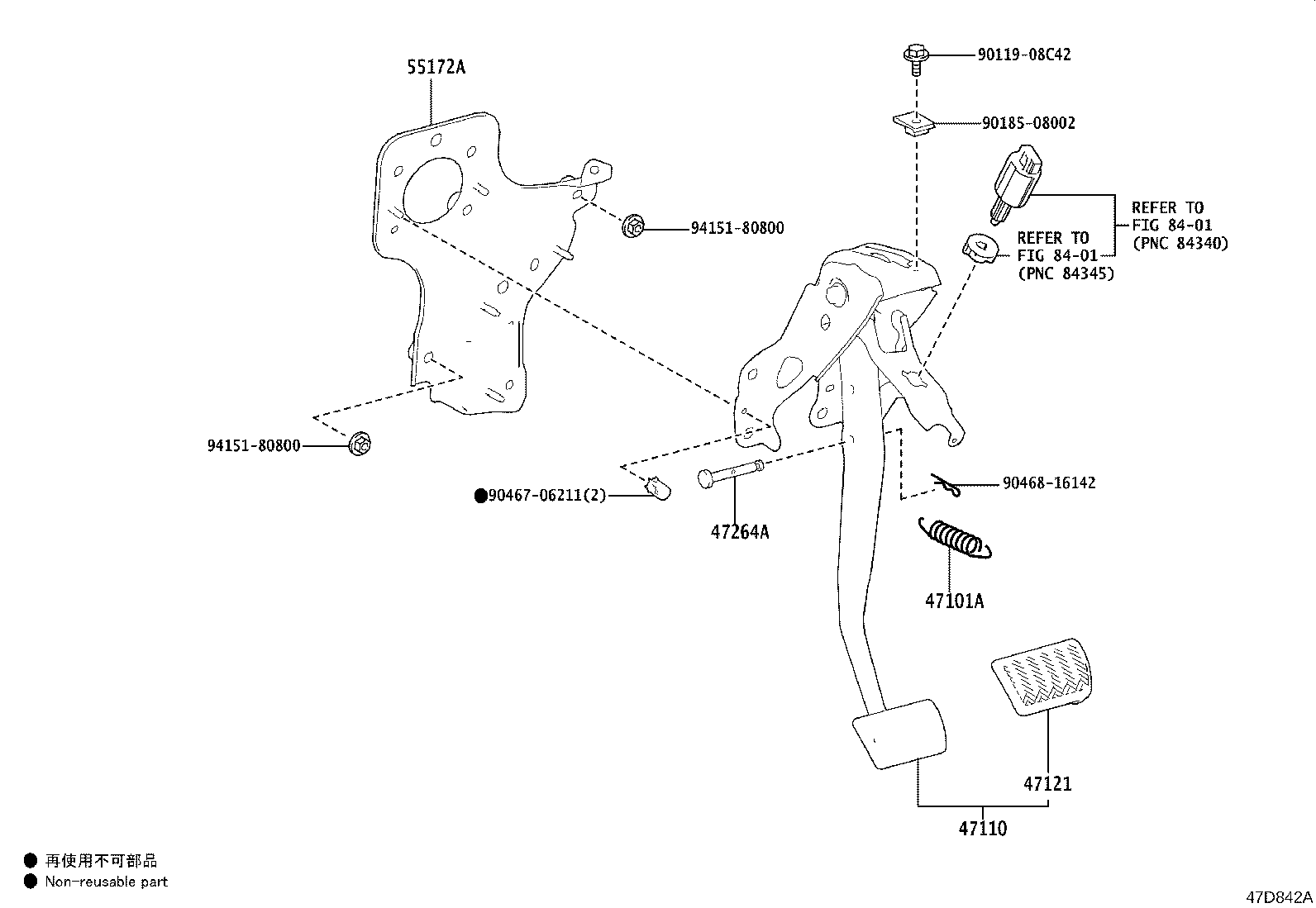 47110-10050 SUPPORT ASSY, BRAKE PEDAL product image