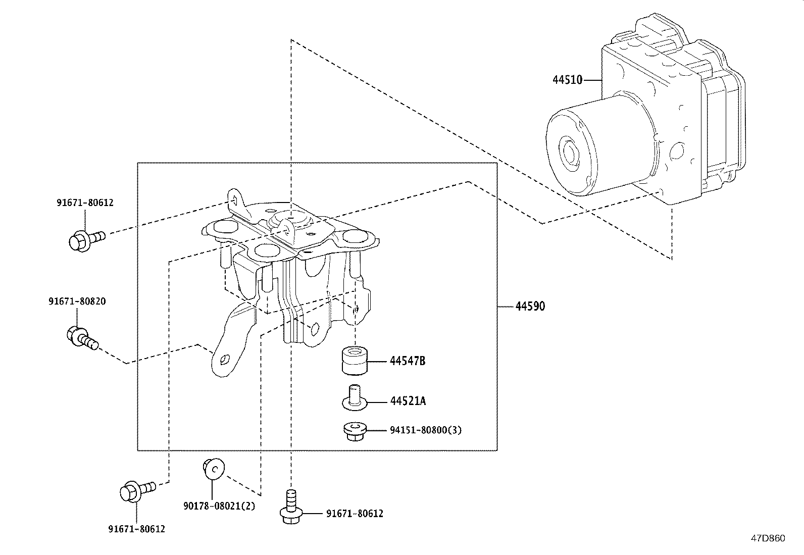 47311-76080 TUBE, FRONT BRAKE, NO.1 product image
