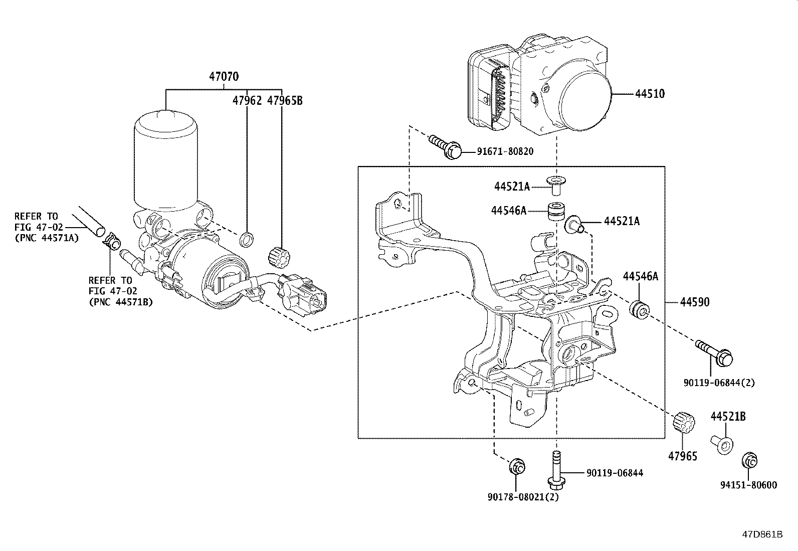 47311-76080 TUBE, FRONT BRAKE, NO.1 product image