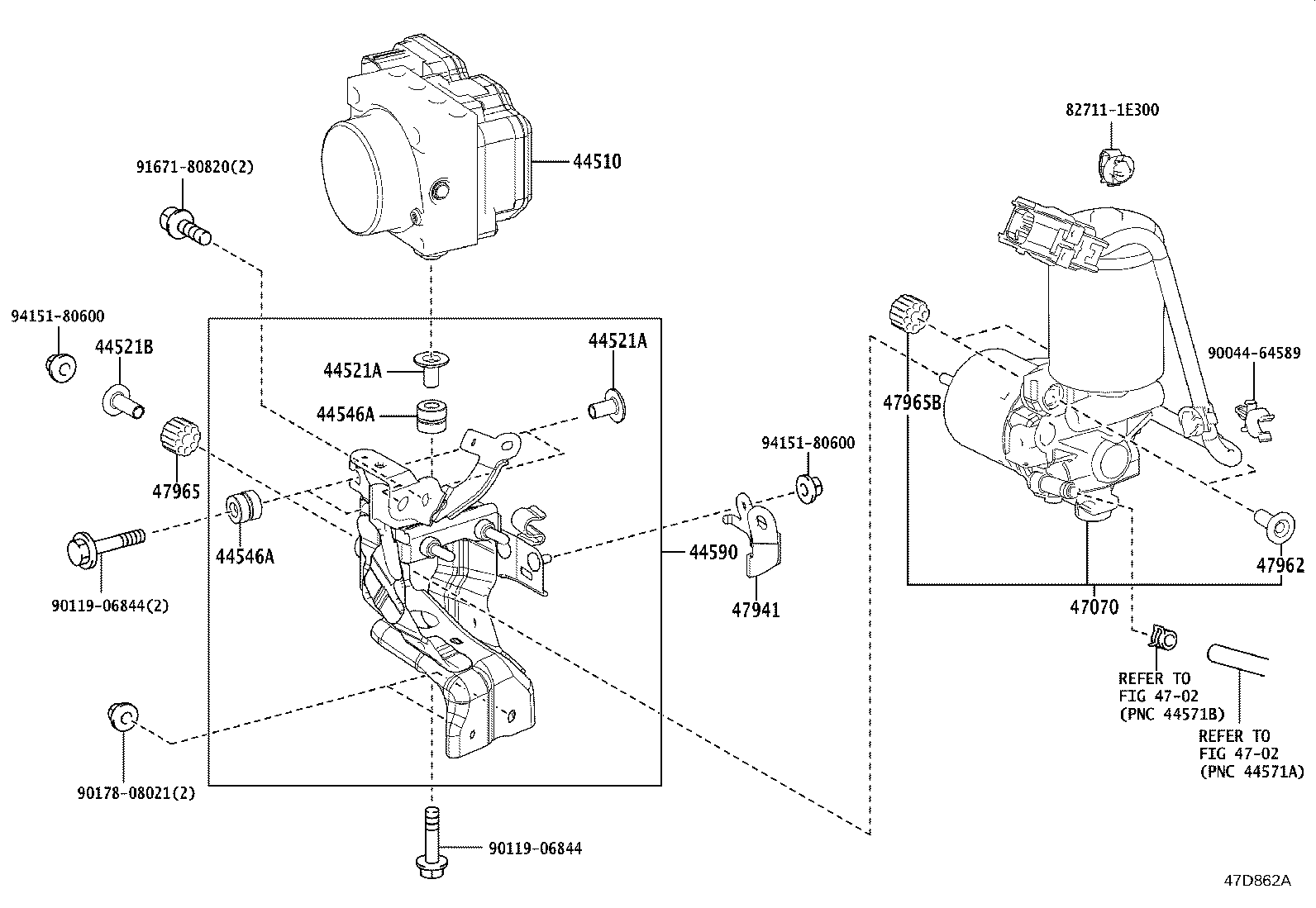 47311-76080 TUBE, FRONT BRAKE, NO.1 product image