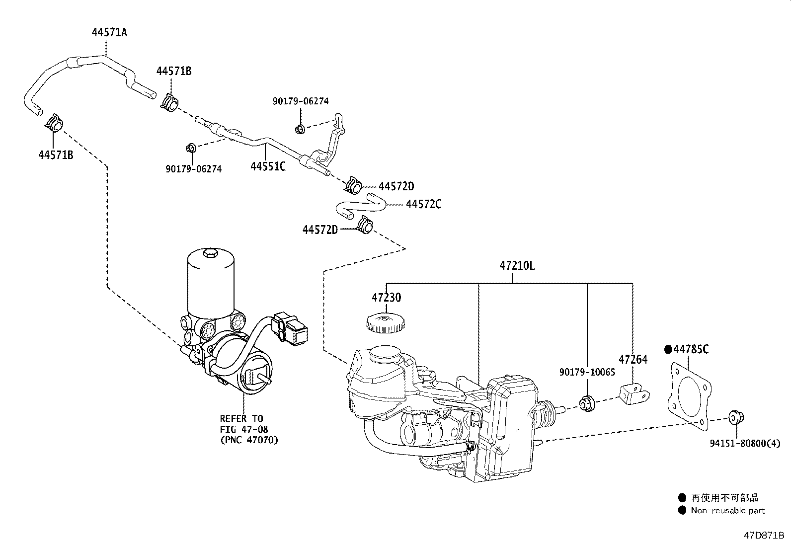 Toyota 47050-76640 BRAKE BOOSTER ASSY, W/MASTER CYLINDER
