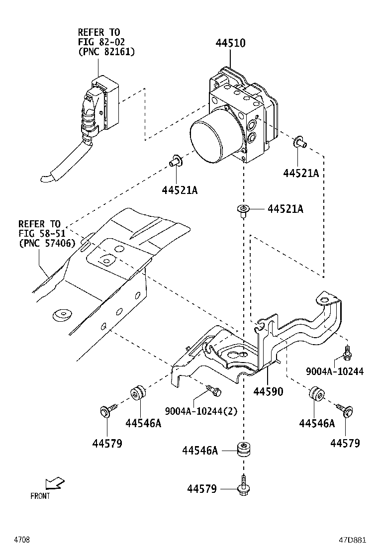 44590-BZ010 BRACKET ASSY, BRAKE ACTUATOR product image