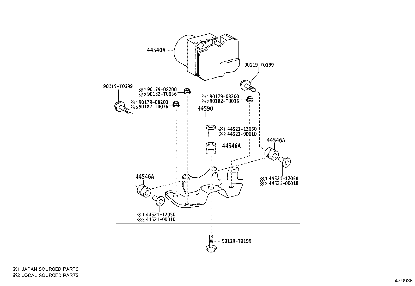 44050-71M40 ACTUATOR ASSY, VSC product image
